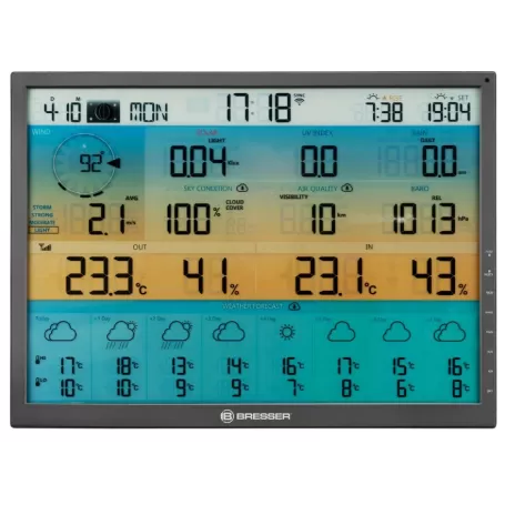 Estação meteorológica BRESSER 4CAST XL 7 em 1 para 8 dias com sensor solar