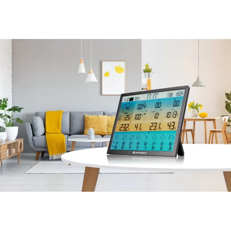 Estação meteorológica BRESSER 4CAST XL 7 em 1 para 8 dias com sensor solar