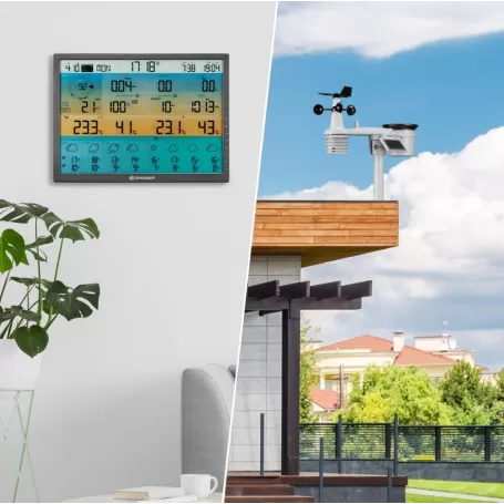 Estação meteorológica BRESSER 4CAST XL 7 em 1 para 8 dias com sensor solar