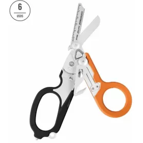 Leatherman Tijera RAPTOR Rescue naranja y negra, funda plástico Utility, caja cartón