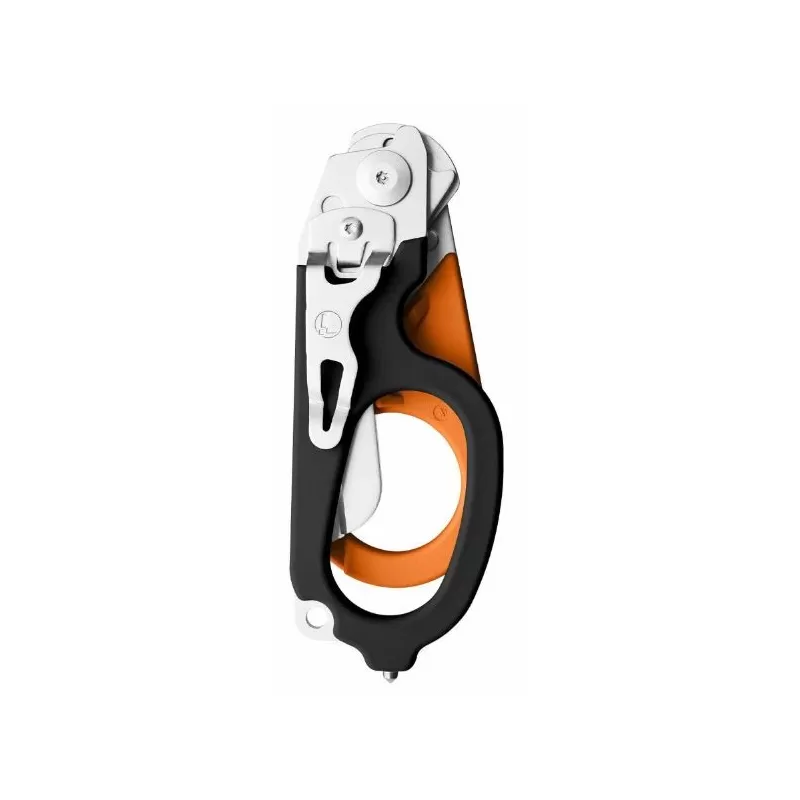 Tesoura de resgate Leatherman Raptor, laranja e preta, bainha de plástico utilitária, caixa de papelão