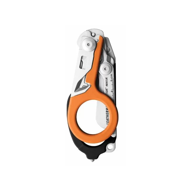 Tesoura de resgate Leatherman Raptor, laranja e preta, bainha de plástico utilitária, caixa de papelão