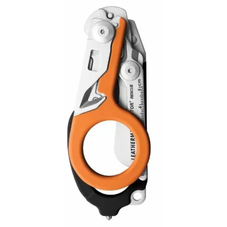Tesoura de resgate Leatherman Raptor, laranja e preta, bainha de plástico utilitária, caixa de papelão