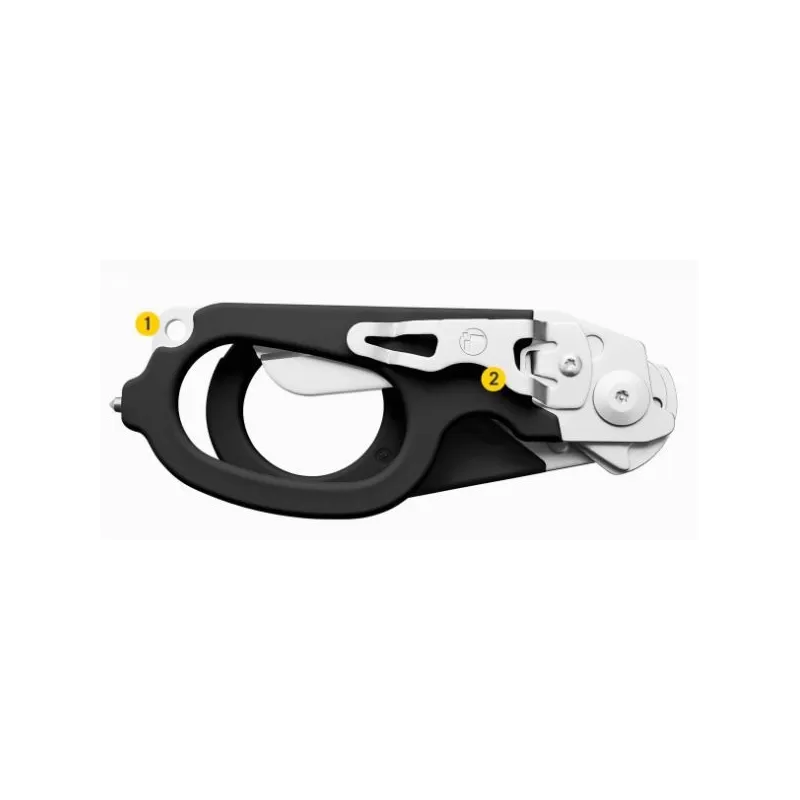 Tesoura de resgate Leatherman Raptor, laranja e preta, bainha de plástico utilitária, caixa de papelão