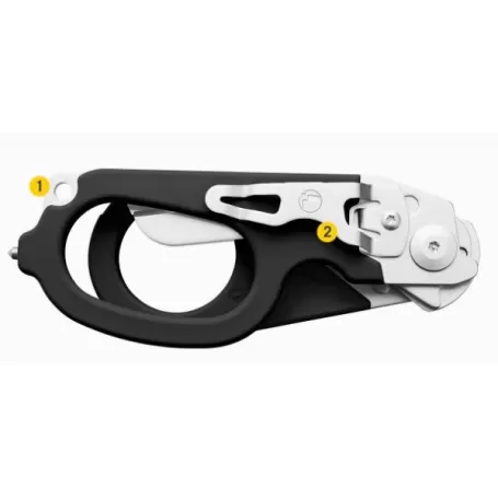 Tesoura de resgate Leatherman Raptor, laranja e preta, bainha de plástico utilitária, caixa de papelão
