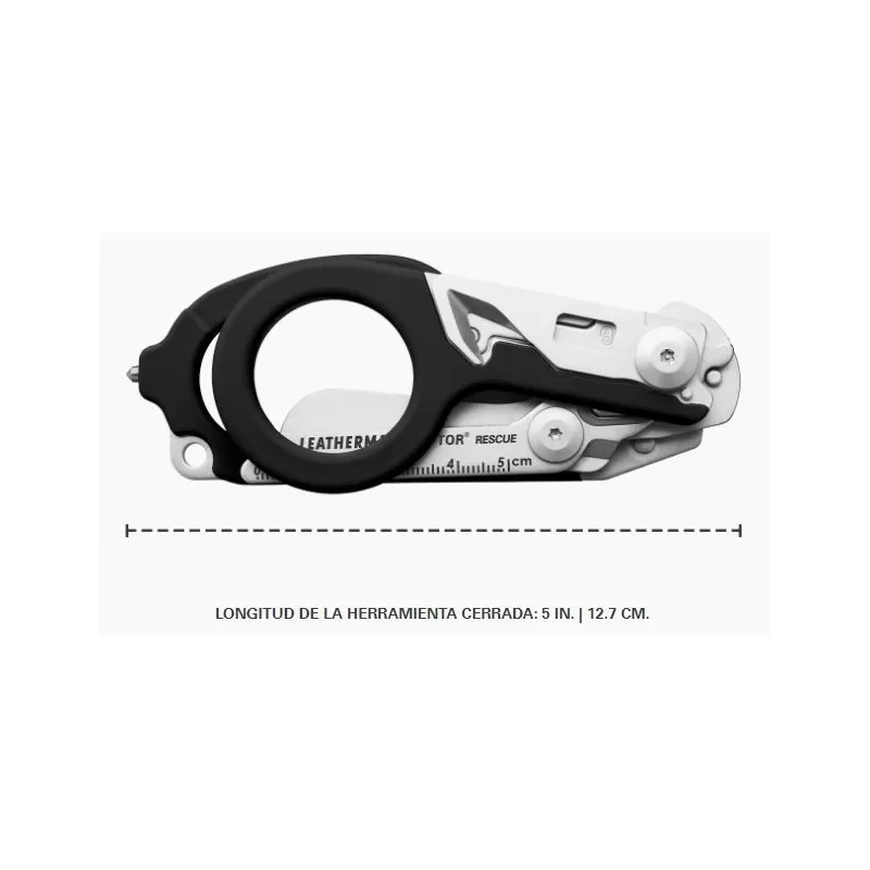 Tesoura de resgate Leatherman Raptor, laranja e preta, bainha de plástico utilitária, caixa de papelão