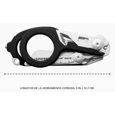 Tesoura de resgate Leatherman Raptor, laranja e preta, bainha de plástico utilitária, caixa de papelão