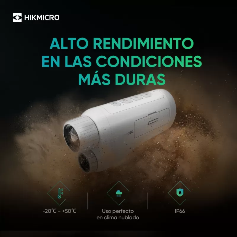 HikMicro HEIMDAL H4D Digital, IR 850nm, Distancia 200m - Color Blanco