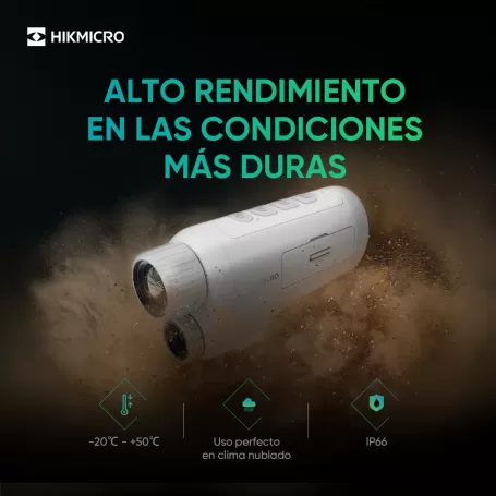 HikMicro HEIMDAL H4D Digital, IR 850nm, Distancia 200m - Color Blanco