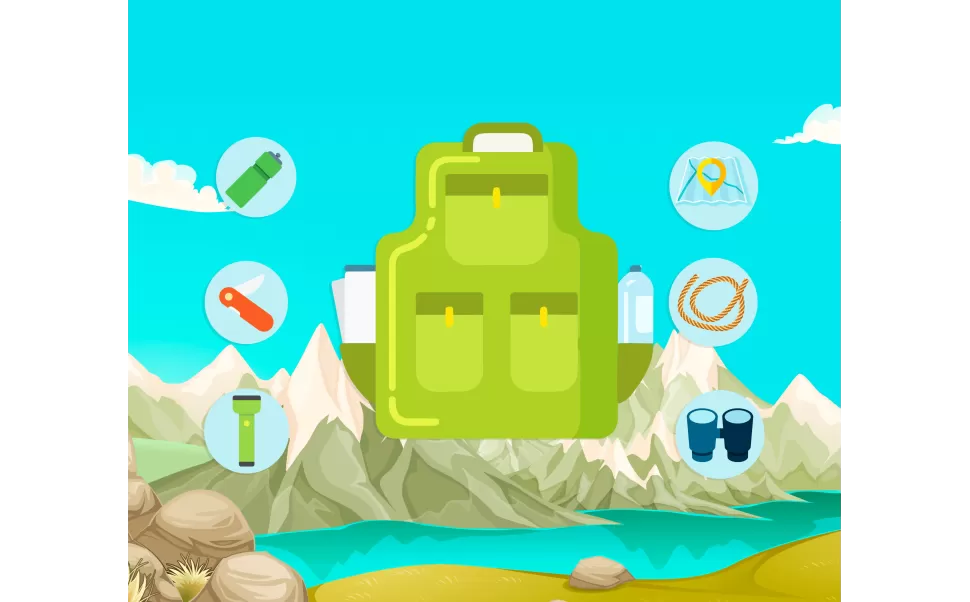 Todo o equipamento que você precisa nas montanhas Todo o equipamento que você precisa nas montanhas